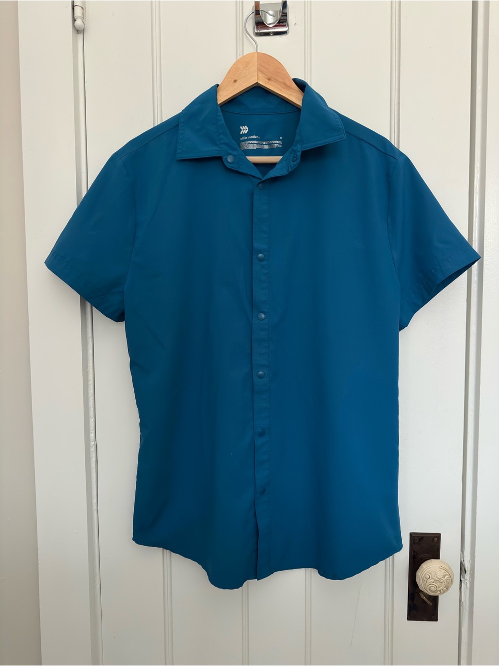 all in motion Men's Short-Sleeve Button-Down Shirt — Teal